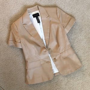 Tan short sleeve blazer